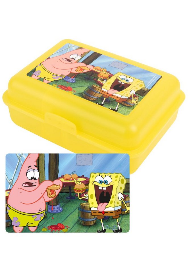 United Labels® Lunchbox Spongebob Schwammkopf Brotdose mit Trennwand - Spongebob und Patrick, Kunststoff (PP) von United Labels®