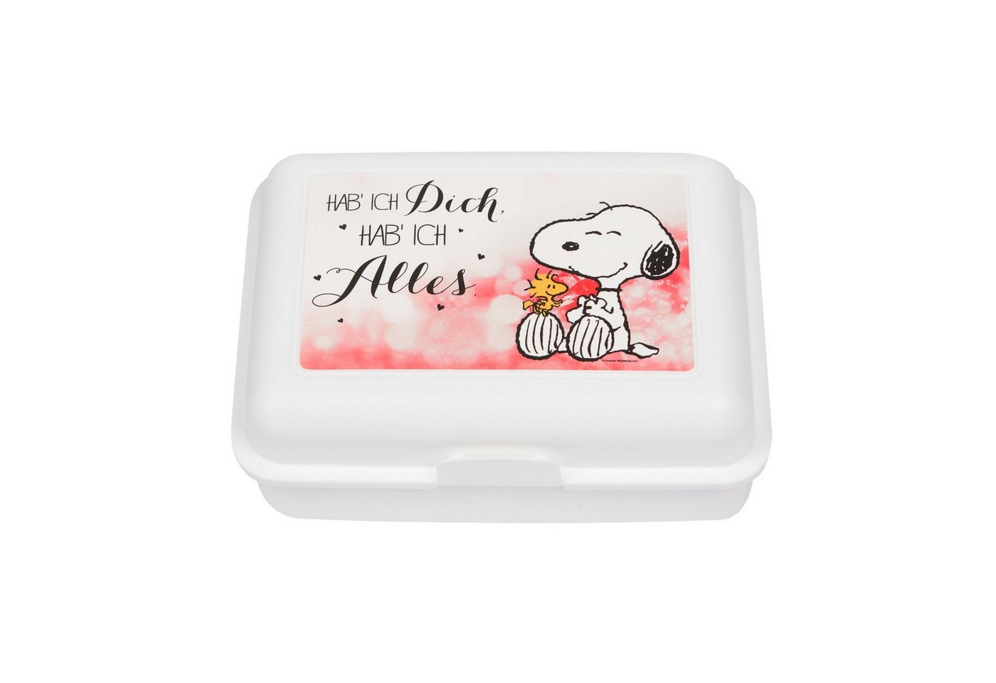 United Labels® Lunchbox Snoopy Brotdose - Hab ich Dich hab ich Alles mit Trennwand Weiß, Kunststoff (PP) von United Labels®