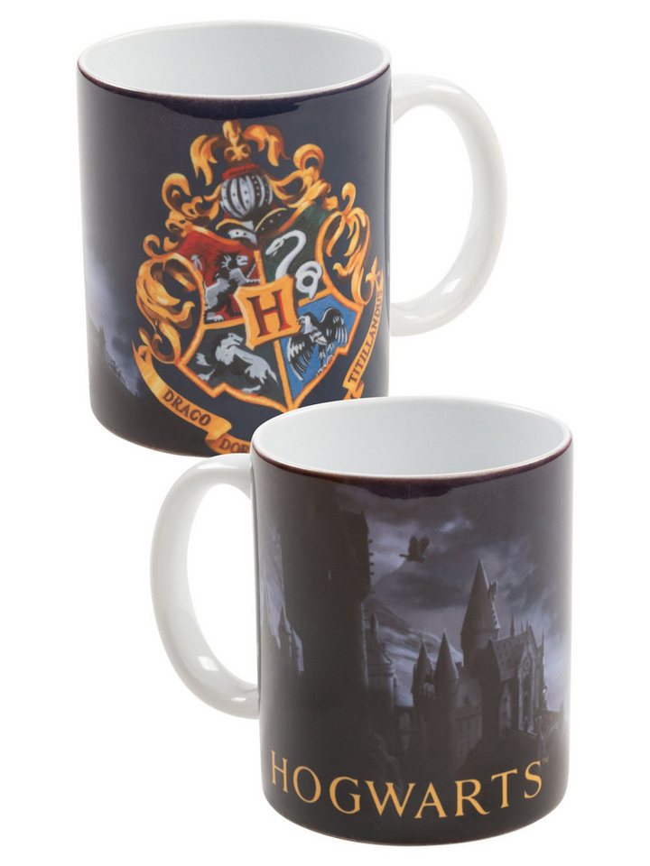 United Labels® Tasse Harry Potter Tasse Hogwarts Logo Wappen Becher Kaffeetasse 320 ml, Keramik von United Labels®