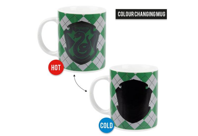 United Labels® Tasse Harry Potter - Zauber - Slytherin Farbwechsel - Mug, Porzellan von United Labels®