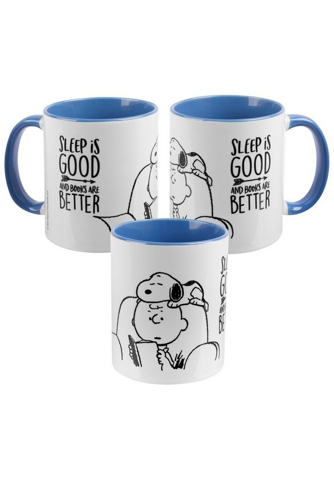United Labels® Tasse Peanuts Snoopy - Sleep is good & Books are better - Mug, Keramik von United Labels®