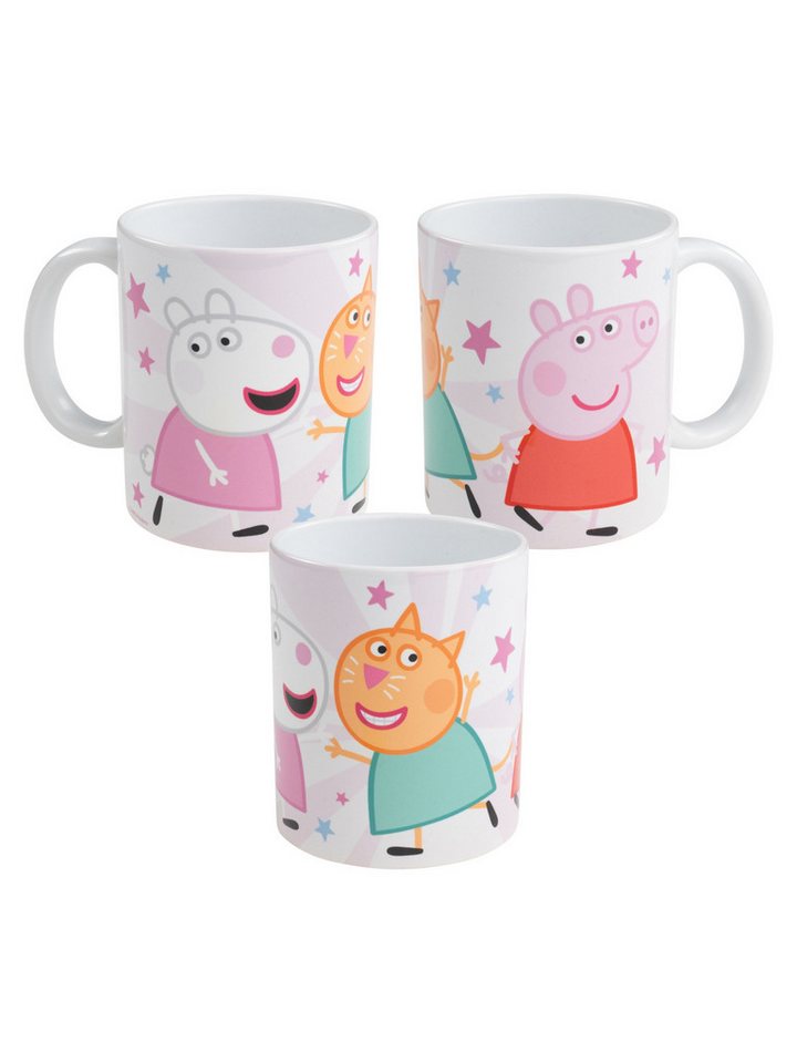 United Labels® Tasse Peppa Wutz Tasse Sterne Kaffeetasse Becher Kaffeebecher 320 ml, Keramik von United Labels®