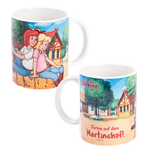 Bibi & Tina Tasse - Ferien auf dem Martinshof! Kaffeetasse Becher Kaffeebecher aus Keramik 320 ml von United Labels