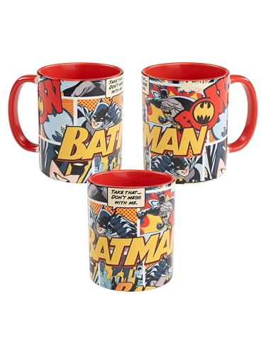 DC Comics Batman Tasse - Pow! Kaffeetasse Becher Kaffeebecher aus Keramik Rot 320 ml von United Labels