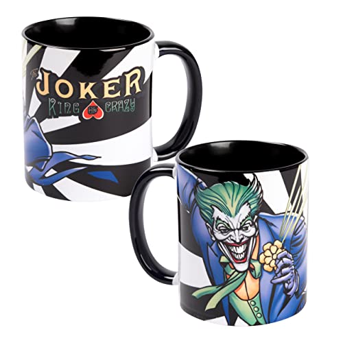 DC Comics Tasse Joker - King of Crazy Kaffeetasse Becher Kaffeebecher aus Keramik Schwarz 320 ml von United Labels