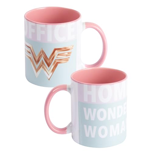 United Labels DC Comics Tasse 320 ml, Wonder Woman, Rosa Türkis, Kaffeebecher aus Keramik, Kaffeetasse von United Labels