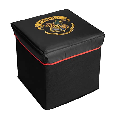 United Labels Harry Potter Aufbewahrungsbox mit Deckel - Hogwarts Kinder Kinderzimmer Spielzeugkiste ideal für Kallax Regal Schwarz 28 x 28,5 x 28,5 cm von United Labels