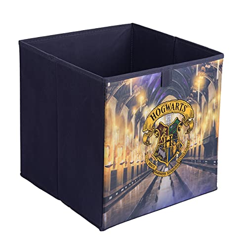 United Labels Harry Potter Hogwarts - Kinder Aufbewahrungsbox Kinderzimmer Spielzeugkiste ideal für Kallax Regal Blau 30 x 30 x 30 cm von United Labels