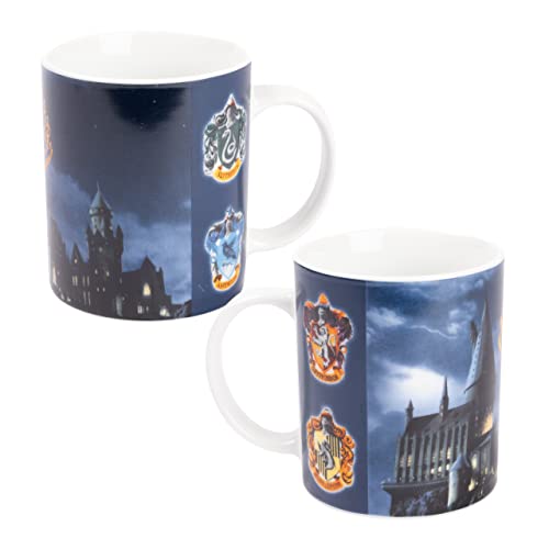 Harry Potter Tasse - Hogwarts & Wappen Kaffeetasse Becher Kaffeebecher aus Porzellan Blau 320 ml von United Labels