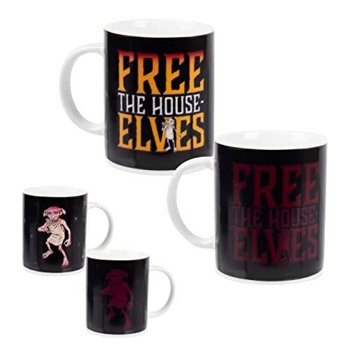 Harry Potter Zaubertasse - Free the Houseelves Kaffeetasse Becher Kaffeebecher Tasse aus Porzellan Farbwechseltasse 320 ml von United Labels