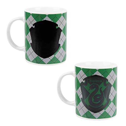 Harry Potter Zaubertasse - Slytherin Kaffeetasse Becher Kaffeebecher Tasse aus Porzellan Farbwechseltasse 320 ml von United Labels