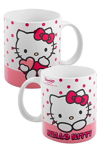 Hello Kitty Tasse - Dots - Kaffeebecher aus Porzellan 320 ml von United Labels