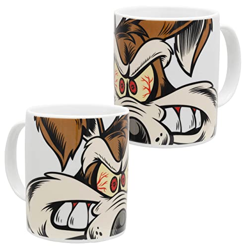 Looney Tunes Tasse - Coyote wütend Kaffeetasse Becher Kaffeebecher aus Porzellan Weiß 320 ml von United Labels
