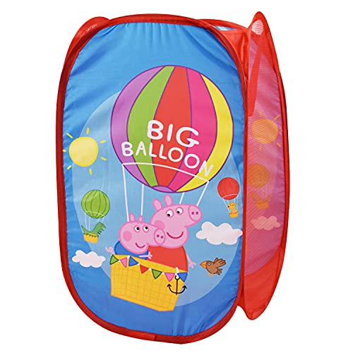 Peppa Wutz - Faltbarer Kinder POP-UP Aufbewahrungskorb Kinderzimmer Wäschekorb Rot 36 x 36 x 58 cm von United Labels