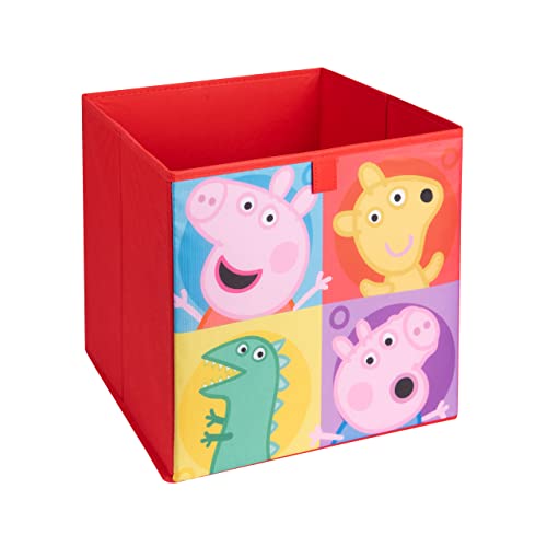 United Labels Peppa Wutz - Kinder Aufbewahrungsbox Kinderzimmer Spielzeugkiste ideal für Kallax Regal Rot 30 x 30 x 30 cm von United Labels