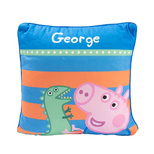 United Labels Peppa Wutz Kissen – George/Schorsch Plüsch Dekokissen Zierkissen Kopfkissen Blau 30 x 30 cm von United Labels