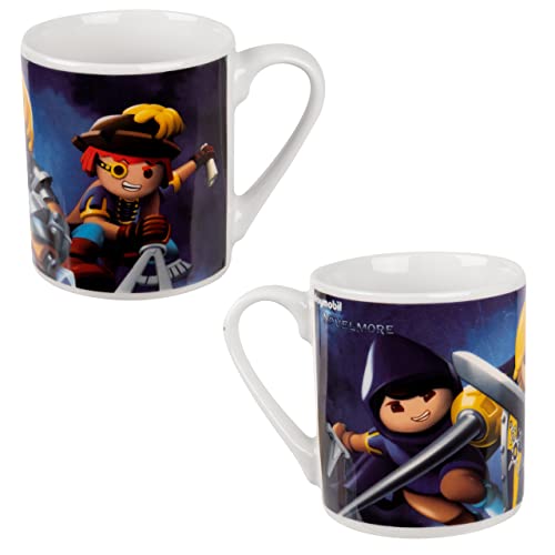 Playmobil Novelmore Tasse für Kinder - Ritter Kinderbecher Kindertasse aus Porzellan 230 ml von United Labels