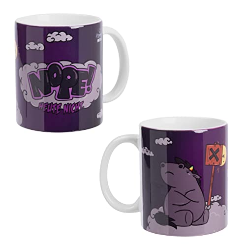 Pummel & Friends Tasse Grummeleinhorn - Nope! Heute nicht. Kaffeetasse Becher aus Keramik Weiß 320 ml von United Labels