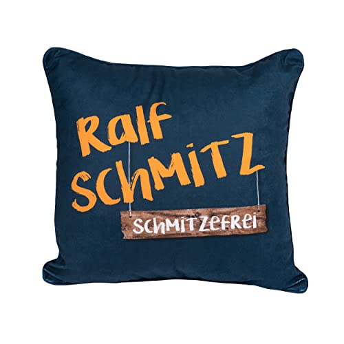 United Labels Ralf Schmitz Kissen – Schmitzefrei Dekokissen zur brandneuen Tour Sitzkissen Blau von United Labels