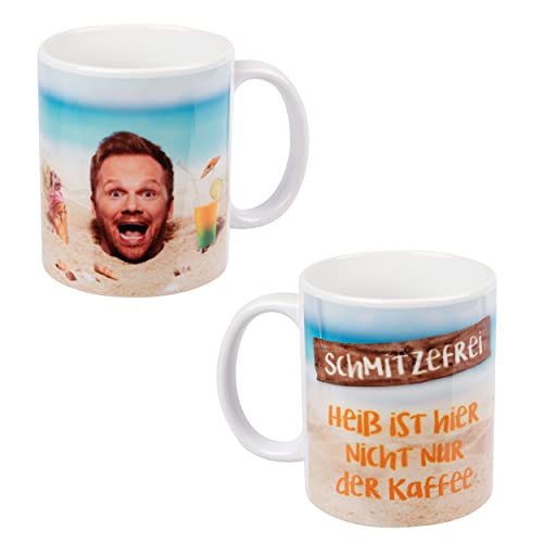 Ralf Schmitz Tasse - Heiß ist hier nicht nur der Kaffee Kaffeetasse Becher Kaffeebecher aus Keramik 320 ml von United Labels