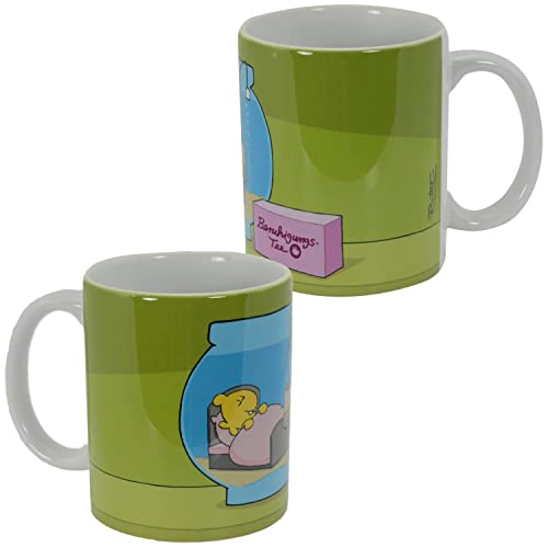 Ralph Ruthe Tasse - Sting Beruhigungstee Kaffeetasse Becher aus Keramik Grün 320 ml von United Labels