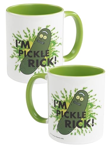 Rick and Morty Tasse - I'm Pickle Rick Kaffeetasse Becher Kaffeebecher aus Keramik Weiß/Grün 320 ml von United Labels