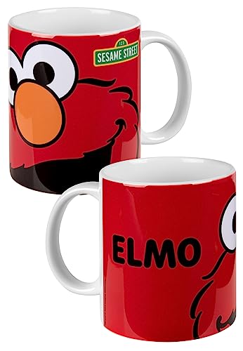 Sesamstraße Tasse - Elmo Kaffeetasse Becher Kaffeebecher aus Keramik Rot 320 ml von United Labels