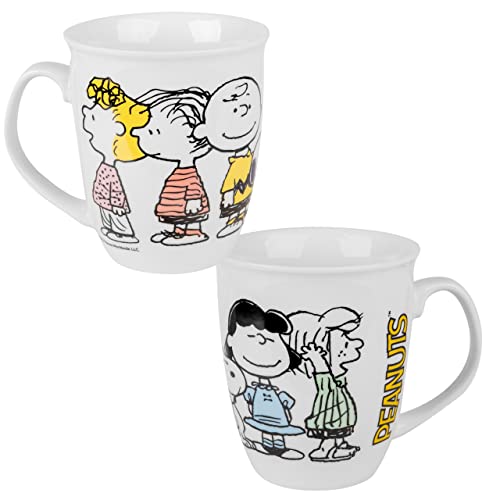 The Peanuts Family Tasse - Snoopy Tasse Kaffeetasse Kaffeebecher Weiß aus Keramik 280 ml von United Labels