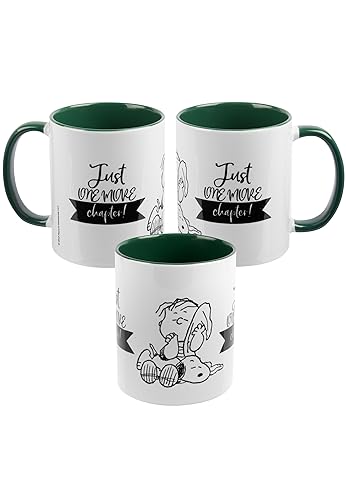 The Peanuts Tasse Snoopy - Just one more chapter! Kaffeetasse Becher Kaffeebecher aus Keramik Grün Weiß 320 ml The Peanuts Tasse Snoopy - Just one more chapter! Kaffeetasse Becher Kaffeebecher aus Keramik Grün Weiß 320 ml von United Labels