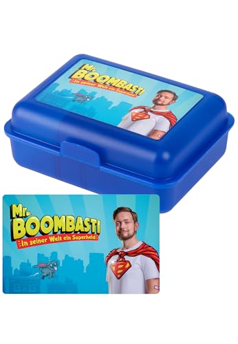 United Labels Bastian Bielendorfer Brotdose - Mr. Boombasti Butterbrotdose mit Trennwand Lunchbox Blau von United Labels