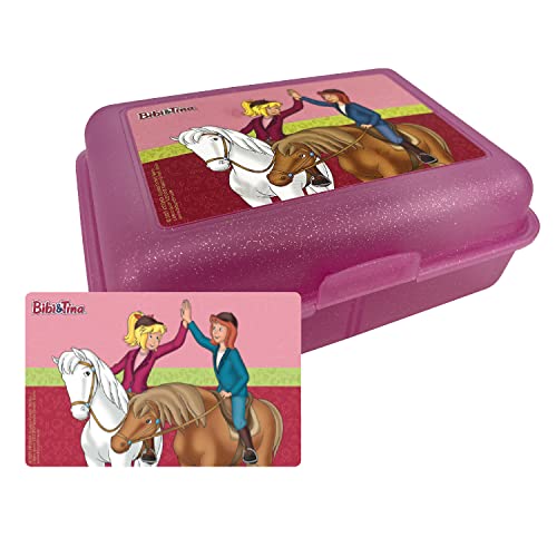 United Labels Bibi & Tina - Pferde Brotdose Lunchbox Butterbrotdose mit Trennwand Pink von United Labels