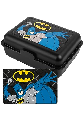 United Labels DC Comics Batman Brotdose - Logo Lunchbox Butterbrotdose mit Trennwand Schwarz von United Labels