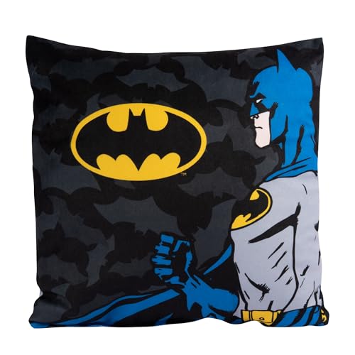 United Labels DC Comics Batman Kissen, Kopfkissen 30x30 cm, Schwarz, Sofakissen, Dekokissen für Superhelden-Fans von United Labels