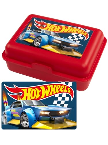 United Labels Hot Wheels Brotdose - Blue Car Lunchbox Butterbrotdose mit Trennwand Rot von United Labels