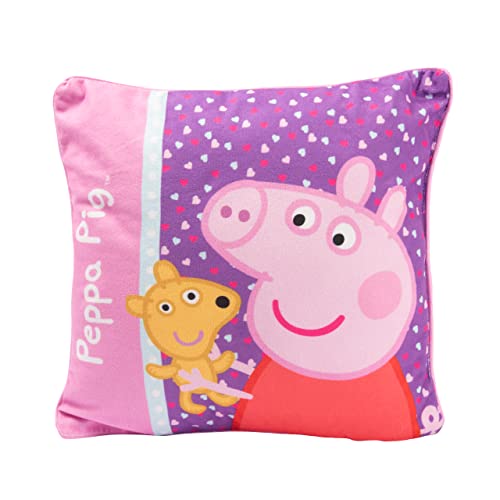 United Labels Peppa Wutz Kissen - Plüsch Dekokissen Zierkissen Kopfkissen Rosa 30 x 30 cm von United Labels