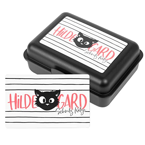 United Labels Ralf Schmitz Brotdose - Hildegard Butterbrotdose mit Trennwand Lunchbox Katze Schwarz von United Labels