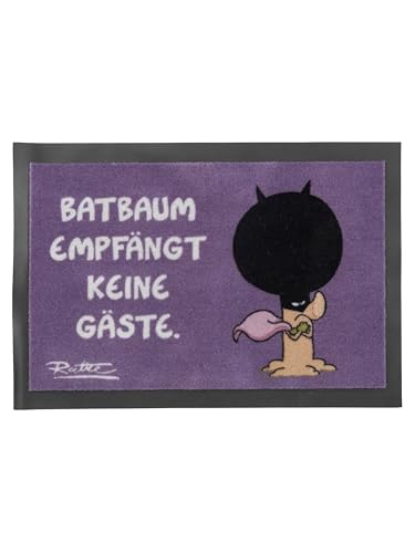 United Labels Ralph Ruthe Fußmatte - Batbaum empfängt Keine Gäste Türmatte Lila 39 x 58 cm von United Labels