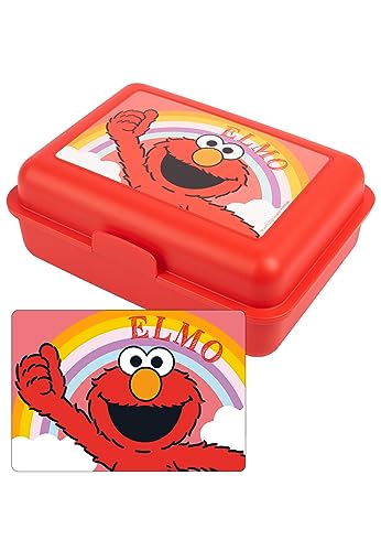 United Labels Sesamstraße Brotdose - Elmo - Lunchbox Butterbrotdose mit Trennwand Rot von United Labels