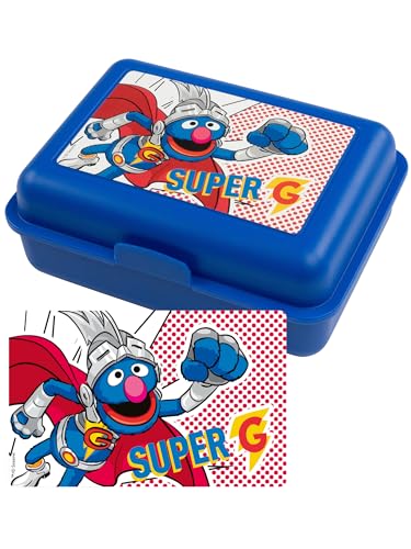 United Labels Sesamstraße Brotdose - Super-Grobi Lunchbox Butterbrotdose mit Trennwand Blau von United Labels