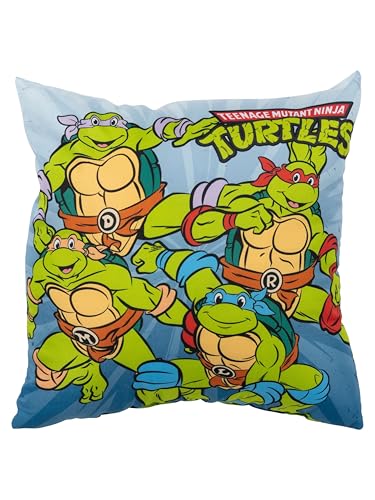 United Labels Teenage Mutant Ninja Turtles Kissen - Plüsch Dekokissen Zierkissen Kopfkissen Sitzkissen Blau 40 x 40 cm von United Labels