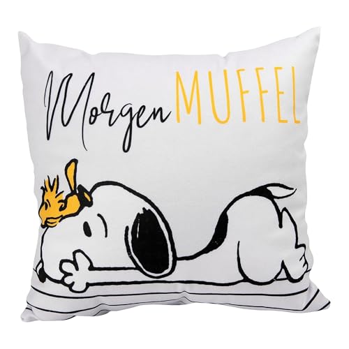 United Labels The Peanuts Snoopy Kissen, Kopfkissen 30x30 cm, Weiß, Sofakissen Morgenmuffel, Dekokissen für Fans United Labels The Peanuts Snoopy Kissen, Kopfkissen 30x30 cm, Weiß, Sofakissen Morgenmuffel, Dekokissen für Fans von United Labels