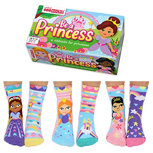 Be a Princess Prinzessin Oddsocks Socken in 27-30 im 6er Set - Strumpf von United Oddsocks