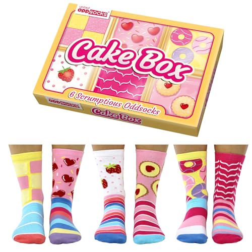 Cake Box Oddsocks Kuchen Socken in 37-42 im 6er Set - Strumpf von United Oddsocks