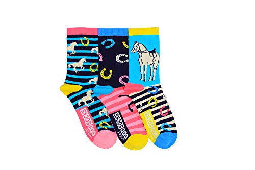 Pferde Oddsocks Socken in 30,5-38,5 im 3er Set - Strumpf von United Oddsocks