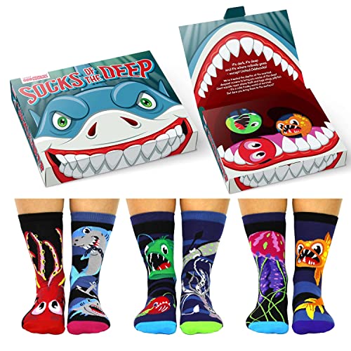 Socks of The Deep Haifisch Tiefsee Oddsocks Socken in 30-38 im 6er Set - Strumpf von United Oddsocks