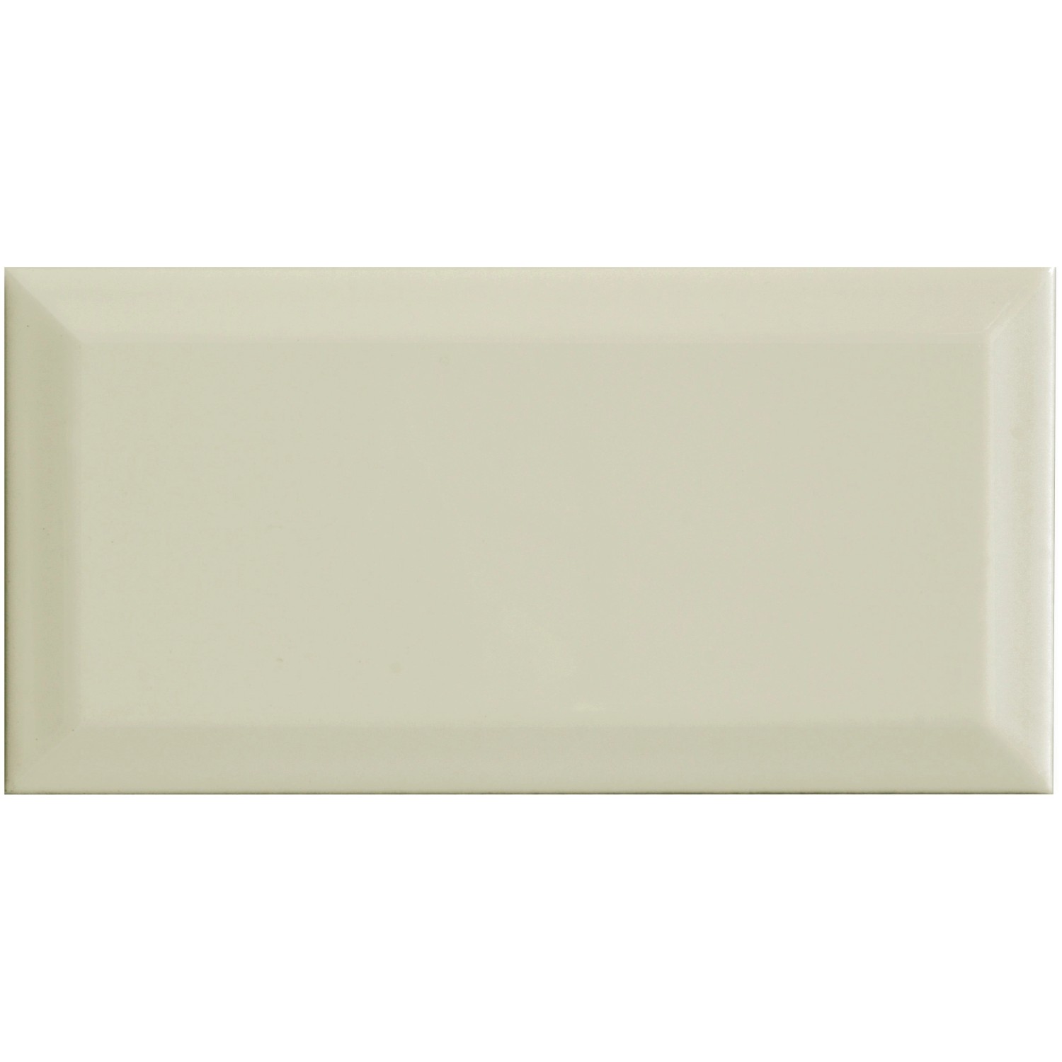 Wandfliese Facette Metro Creme glänzend glasiert 10 cm x 20 cm von United Tile