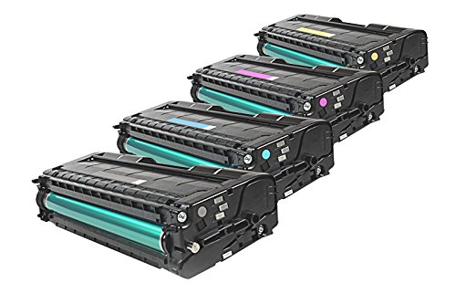 Rebuilt für Infotec Aficio SP C 222 SF - 406094/406097 / 406099/406106 - Toner Sparset Black, Cyan, Magenta, Yellow - Für ca. 4 x 2.000 Seiten (5% Deckung) von United Toner