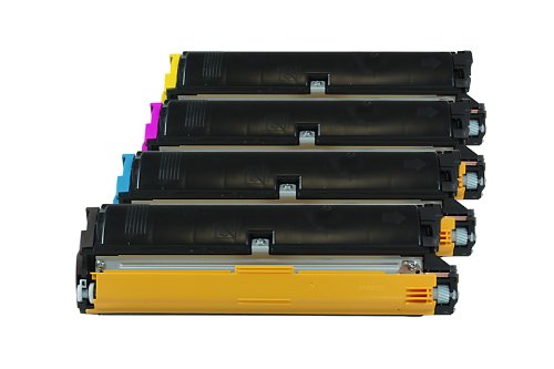 Rebuilt für Konica Minolta Magicolor 2300 - Minolta QMS 2300/1710517005-171517008 - Toner Sparset Black, Cyan, Magenta, Yellow - Für ca. 4 x 4.500 Seiten (5% Deckung) von United Toner