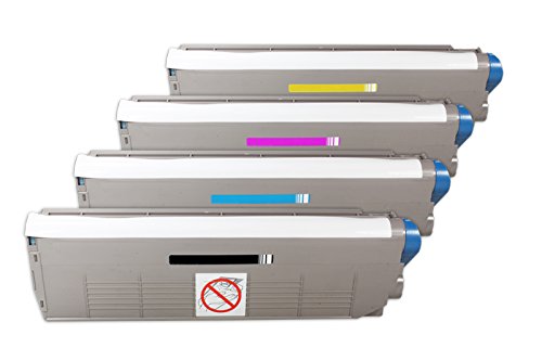 Rebuilt für OKI C 9200-41515209 - 41515212 - Toner Sparset Black, Cyan, Magenta, Yellow - Für ca. 4 x 15.000 Seiten (5% Deckung) von United Toner