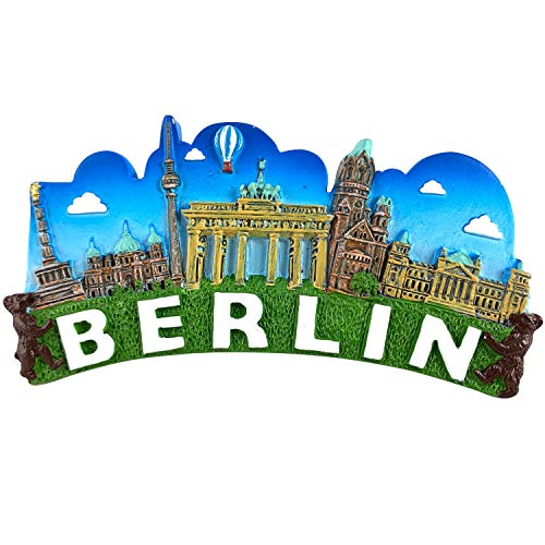 3D Magnet Berlin | Blaue Skyline | Kühlschrank-Magnet | typisches Souvenir | Design Made in Berlin von United1871